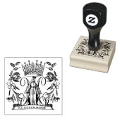 カトリックヴァージンメアリー宗教女王天国 ラバースタンプ (押印)