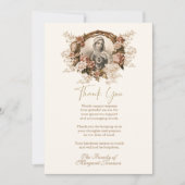 カトリックヴァージンメアリー宗教弔意感謝していY サンキューカード (正面)