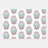 カトリックヴァージンメアリー宗教念珠フローラ ラッピングペーパーシート (正面3)