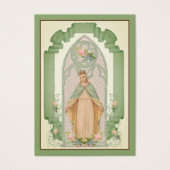 カトリックヴァージンメアリー宗教葬儀祈りの言葉カード (正面)