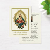 カトリックヴァージンメアリー宗教葬儀祈りの言葉カード (デスク)