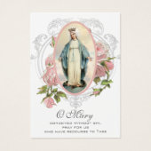 カトリックヴァージンメアリー悔やみや弔慰祈りの言葉ホーリーカード (正面)