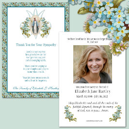 カトリックヴァージンメアリー悔やみや弔慰葬儀 サンキューカード