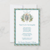 カトリックヴァージンメアリー悔やみや弔慰葬儀 サンキューカード (裏面)