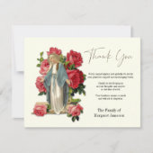 カトリックヴァージンメアリー葬儀弔問悔やみや弔慰 サンキューカード (正面)