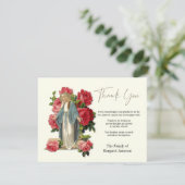 カトリックヴァージンメアリー葬儀弔問悔やみや弔慰 サンキューカード (スタンド正面)