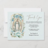 カトリックヴァージンメアリー葬儀弔問悔やみや弔慰 サンキューカード (正面)