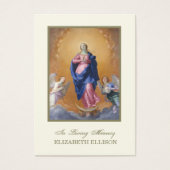 カトリックヴァージンメアリー葬儀祈りの言葉カード (正面)