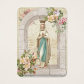 カトリックヴァージンメアリー葬儀祈りの言葉メモリアルカード (正面)