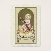 カトリックヴァージンメアリー葬儀祈りの言葉メモリアルカード (正面)