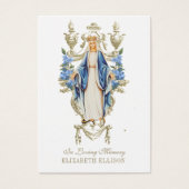 カトリックヴァージンメアリー葬儀記念祈りの言葉カード (正面)