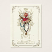 カトリックヴァージンメアリー葬儀記念祈りの言葉カード (正面)