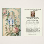 カトリックヴァージンメアリー葬儀記念祈りの言葉 (正面&裏面)