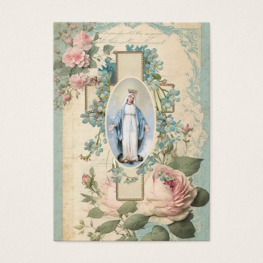 カトリックヴァージンメアリー葬儀記念祈りの言葉 (正面)