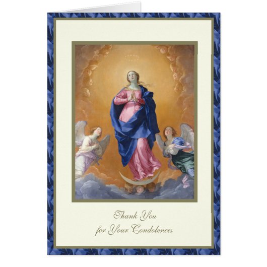 カトリックヴァージンメアリー葬式のお悔やみ (正面)