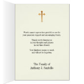 カトリックヴァージンメアリー葬式のお悔やみ (内側 (右))