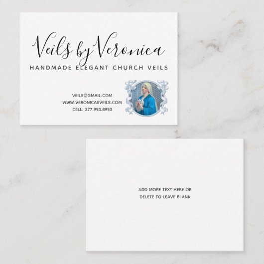カトリックヴァージンメアリ宗教信者 名刺 (正面/裏面)