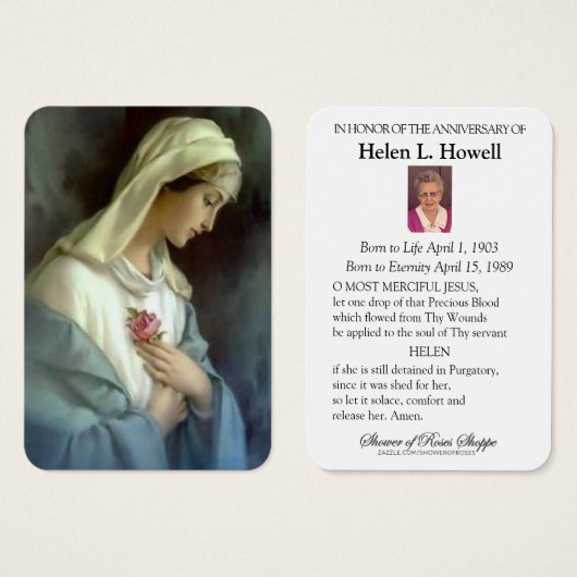 カトリックヴァージンメリーアニバーサリーデス愛される人 (正面&裏面)