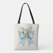 カトリックヴァージンメリーアヴェマリアベビーイエズスフローラ トートバッグ (裏面)