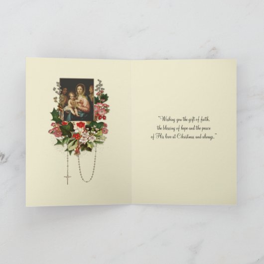 カトリックヴァージンメリーイエスフローラカード カード (内部)