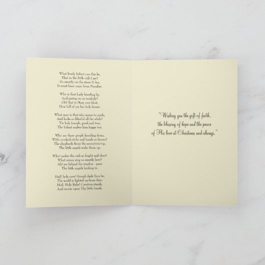 カトリックヴァージンメリーイエスフローラカード カード (内部)