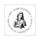 カトリックヴァージンメリーイエス宗教上の住所 ラバースタンプ (インプリント)