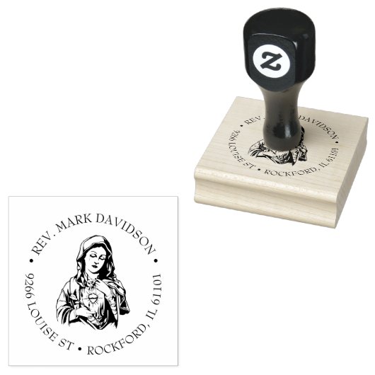 カトリックヴァージンメリーイエス宗教上の住所 ラバースタンプ (押印)