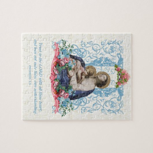 カトリックヴァージンメリーイエス聖なる書物、 経典引用文 ジグソーパズル (横)