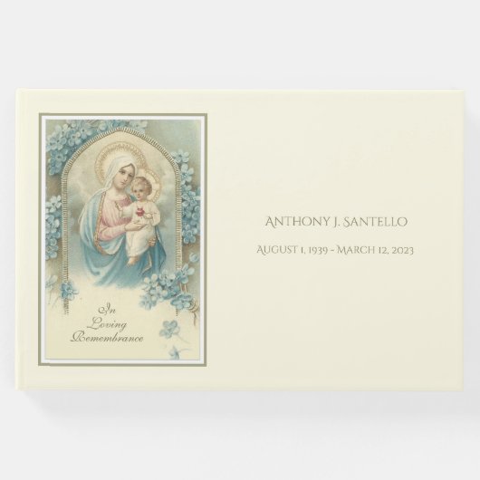 カトリックヴァージンメリーイエス追悼式 ゲストブック (正面)