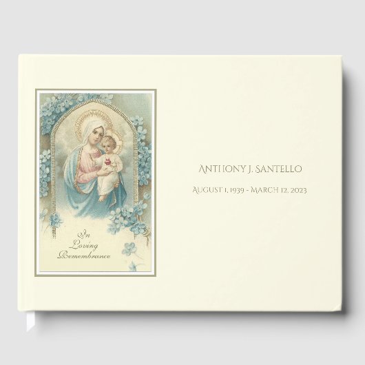 カトリックヴァージンメリーイエス追悼式 ゲストブック (正面)