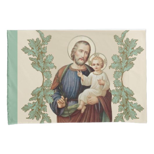 カトリックヴァージンメリーイエズス聖ヨセフ宗教 枕カバー (正面右)
