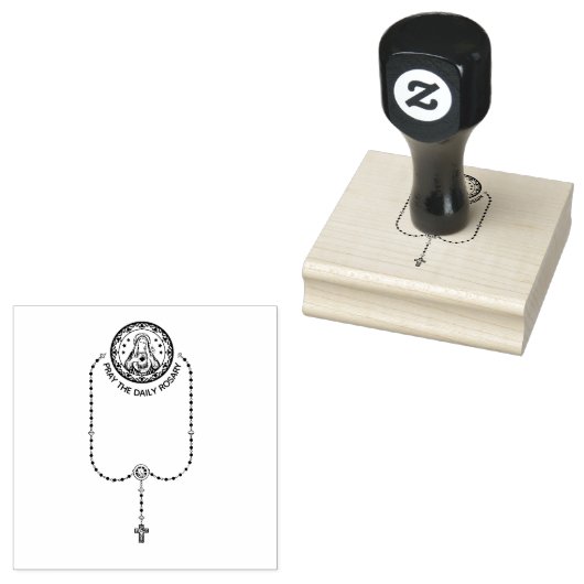 カトリックヴァージンメリーロザリオ宗教住所 ラバースタンプ (押印)