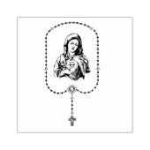 カトリックヴァージンメリーロザリオ宗教住所 ラバースタンプ (インプリント)