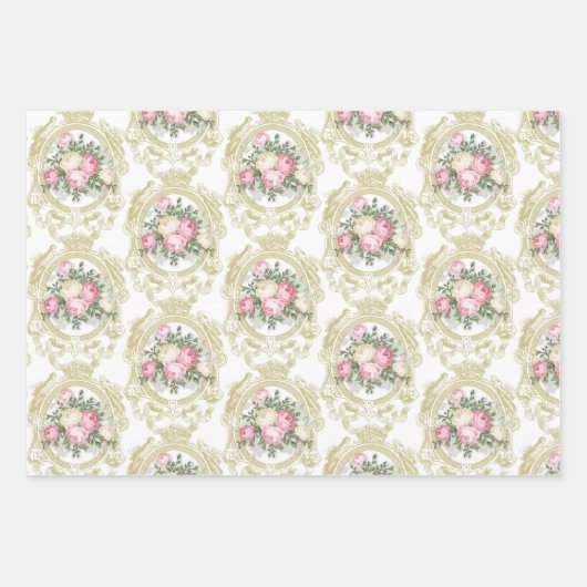 カトリックヴァージンメリー宗教的イエスフローラ ラッピングペーパーシート (正面)