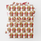 カトリックヴァージンメリー宗教的イエスポインセチア ラッピングペーパーシート (インサイチュ)