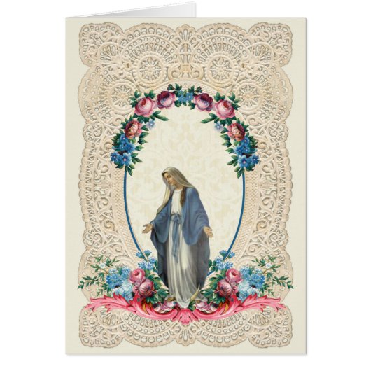 カトリックヴァージンメリー宗教的フローラレース (正面)