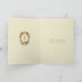 カトリックヴィンテージエレガントなウェディングカード カード (内部)