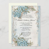 カトリックヴィンテージバプテスマ《キリスト教》洗礼式や命名式男の赤ちゃんインビ 招待状 (正面/裏面)