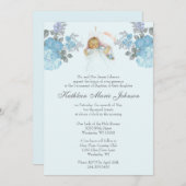 カトリックヴィンテージバプテスマ《キリスト教》洗礼式や命名式男の赤ちゃん 招待状 (正面/裏面)