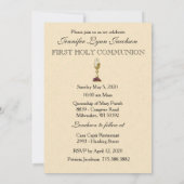 カトリックヴィンテージファースト聖餐式招待状 招待状 (裏面)
