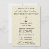カトリックヴィンテージファースト聖餐式招待状 招待状 (裏面)