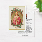 カトリックヴィンテージフローラ葬儀祈りの言葉カード (デスク)