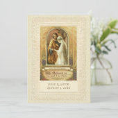 カトリックヴィンテージブライダル結婚式招待状 招待状 (スタンド正面)