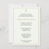 カトリックヴィンテージベビーバプテスマ《キリスト教》洗礼式や命名式フローラ 招待状 (裏面)