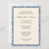 カトリックヴィンテージボーイバプテスマ《キリスト教》洗礼式や命名式天使イン 招待状 (裏面)