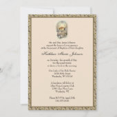 カトリックヴィンテージ洗礼《キリスト教》洗礼式や命名式伝統的I 招待状 (正面)