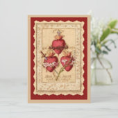 カトリック三ハートイエスメリージョセフ祈りの言葉 カード (スタンド正面)