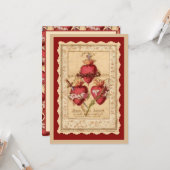 カトリック三ハートイエスメリージョセフ祈りの言葉 カード (正面/裏面インサイチュ)