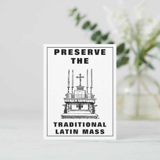 カトリック伝統的の大祭壇を守る ポストカード (スタンド正面)