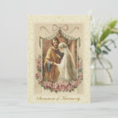 カトリック伝統的ブライダル結婚式招待状 招待状 (スタンド正面)